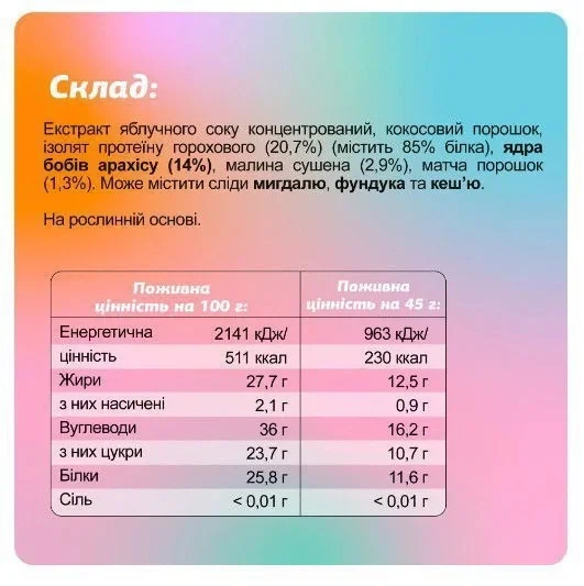 Протеїнові батончики FIZI Protein Bar Special Box, малина матча, 10 шт по 45 г - Фото 3 Протеїнові батончики FIZI Protein Bar Special Box, малина матча, 10 шт по 45 г - зображення 3