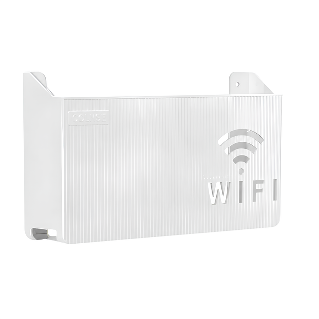 Полка-подставка для Wi-Fi роутера COLNSE, настенная, 24,5×14×6 см, белая - изображение 4