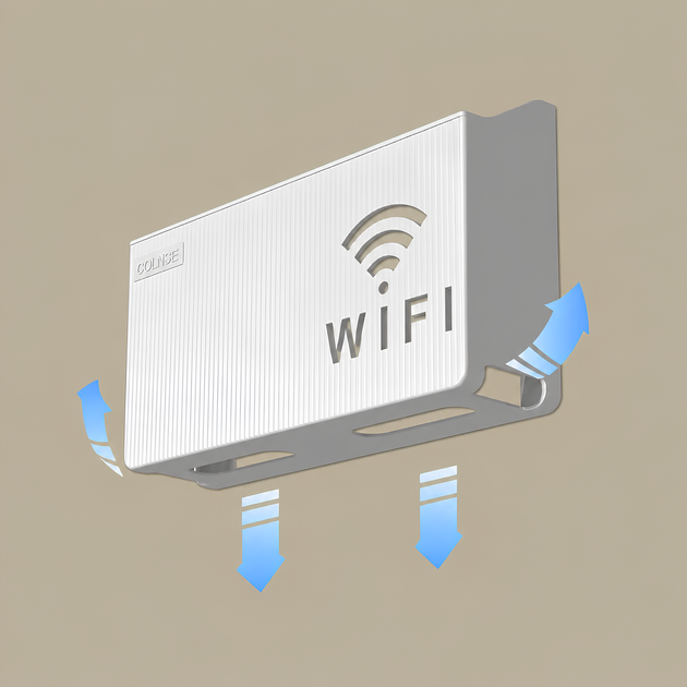 Полка-подставка для Wi-Fi роутера COLNSE, настенная, 24,5×14×6 см, белая - изображение 6