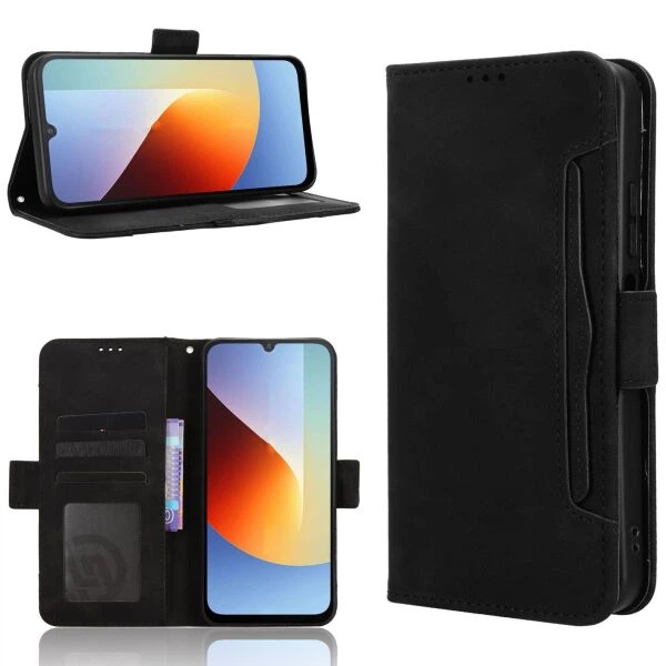 Чехол-книжка с карманами Deexe Wallet Stand для Xiaomi Redmi A7 Pro - Black - изображение 7