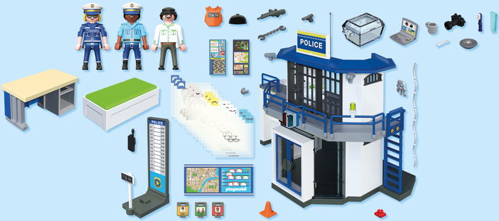 Набір дитячих іграшок Playmobil City Action Поліцейська дільниця з місцем для допитів 71874 (4008789718747) - зображення 4