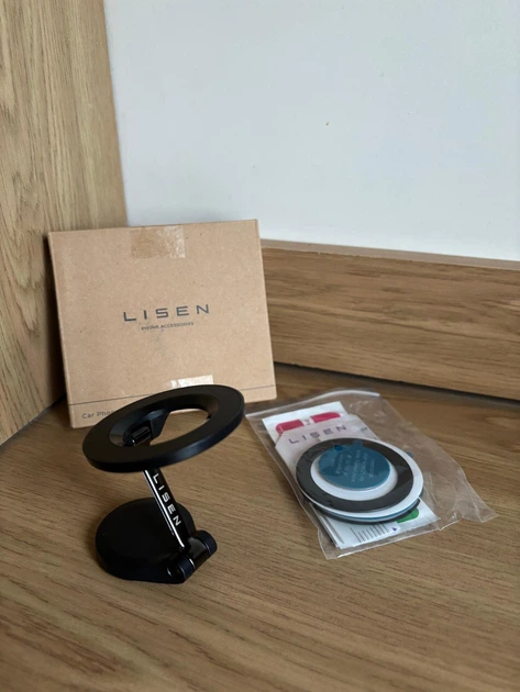 Магнітний автотримач для телефону LISEN 2E785 з підтримкою MagSafe 360° поворот на панель авто чорний (SKU-096) - Фото 10 Магнітний автотримач для телефону LISEN 2E785 з підтримкою MagSafe 360° поворот на панель авто чорний (SKU-096) - изображение 10
