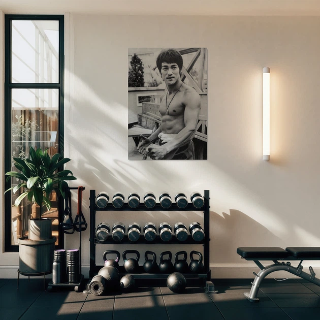 Постер Брюс Лі, Bruce Lee, культове ретрофото, A3 42×30 см (id1605) - зображення 2