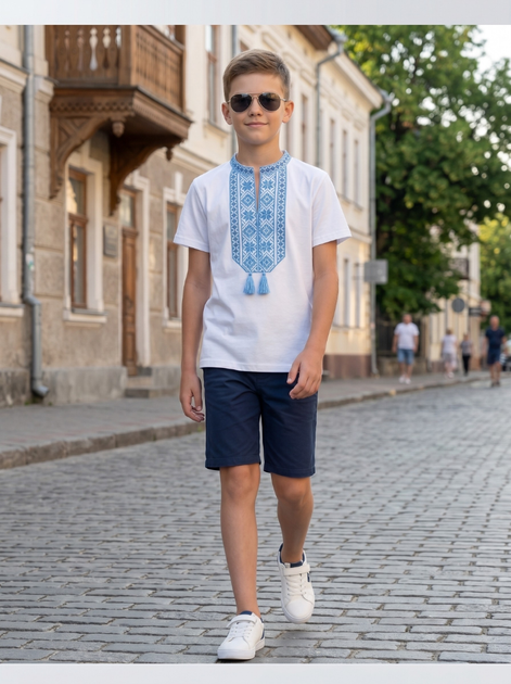 Вишиванка для хлопчика підлітка 152 Білий LAUNA (716790-152) - зображення 4