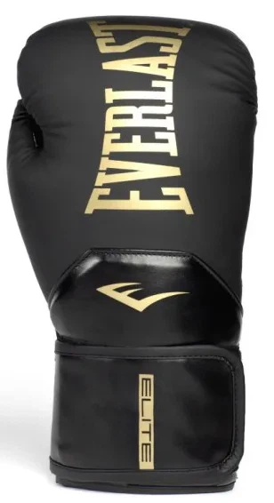 Боксерские перчатки Everlast 12 унций черный золотой нитрил-бутадиен-каучук полиуретан полиэстер - изображение 2