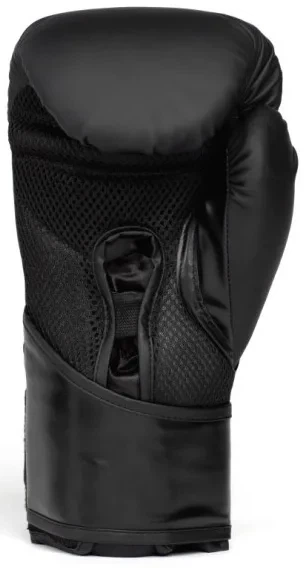 Боксерські рукавиці Everlast 16 унцій нітрил-бутадієн-каучук чорні золоті - зображення 4
