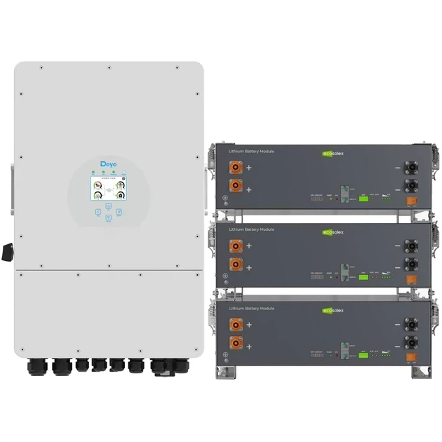 Система зберігання енергії DEYE SV-1DE10K1-LEC15K1-1 10kW 15.4kWh 3BAT LiFePO4 ≥6000 циклів (SV-1DE10K1-LEC15K1-1) - Фото 1 Система зберігання енергії DEYE SV-1DE10K1-LEC15K1-1 10kW 15.4kWh 3BAT LiFePO4 ≥6000 циклів (SV-1DE10K1-LEC15K1-1) - зображення 1