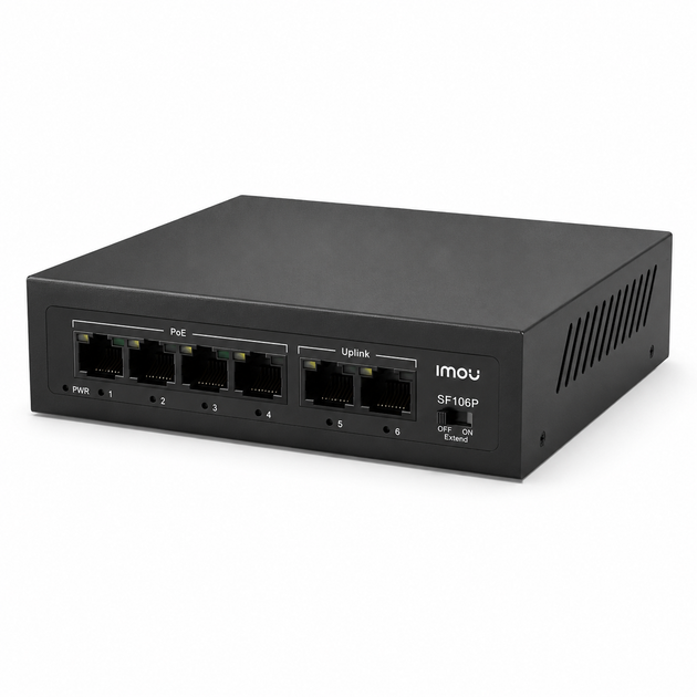 Коммутатор Imou SF106P неуправляемый настольный 6 портов 802.3af/at PoE - изображение 2
