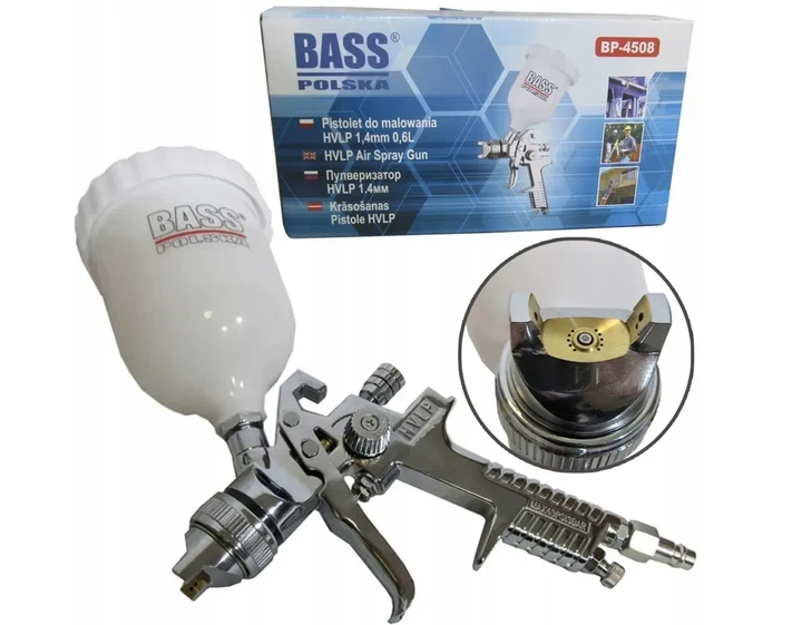 Пневматичний фарбопульт Bass Polska 4508 HVLP 1.4 мм 600 мл (4508) - изображение 7