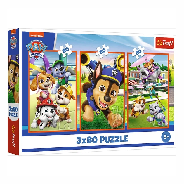 Пазлы Trefl Paw patrol Собачья банда 3 x 80 ел 34886 - Фото 1 Пазлы Trefl Paw patrol Собачья банда 3 x 80 ел 34886 - изображение 1