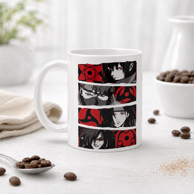 Чашка аніме Наруто Naruto Обличчя Шарінгана 330 мл Біла - Фото 3 Чашка аніме Наруто Naruto Обличчя Шарінгана 330 мл Біла - зображення 3