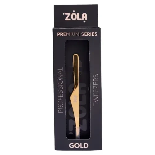 Пинцет профессиональный для бровей Zola Premium Series золотистый - изображение 2