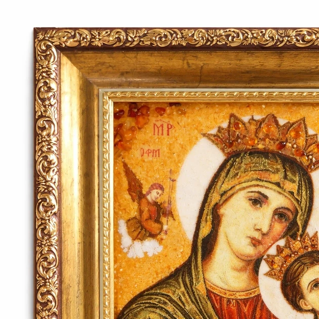Ікона з бурштину Богородиця і-60 Гранд Презент 15*20 - Фото 4 Ікона з бурштину Богородиця і-60 Гранд Презент 15*20 - изображение 4