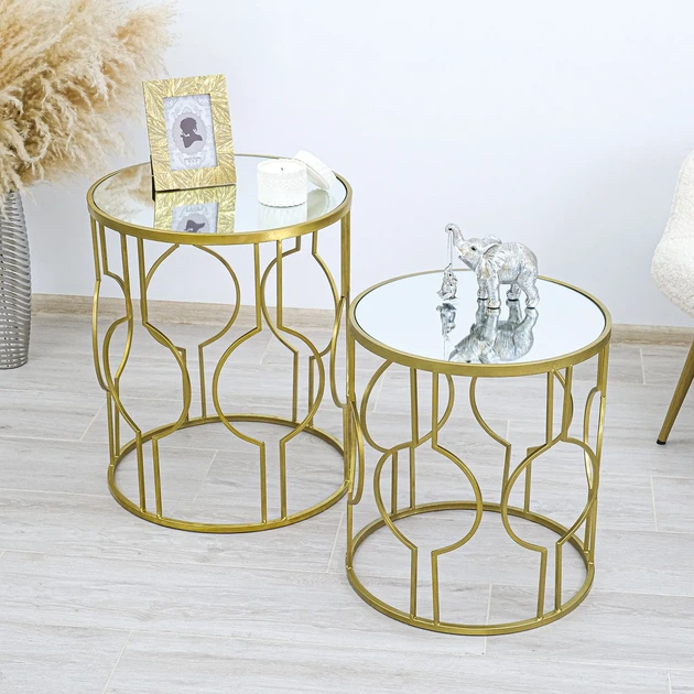 Комплект кофейных столиков Эдисон металл h50-60см d45-50см 1013056 Гранд Презент 1013056 - изображение 5