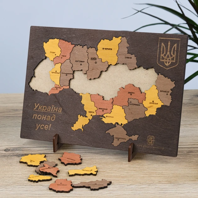 Пазл Карта Украины цветной 21*30 см 18 Гранд Презент 18 - Фото 2 Пазл Карта Украины цветной 21*30 см 18 Гранд Презент 18 - изображение 2