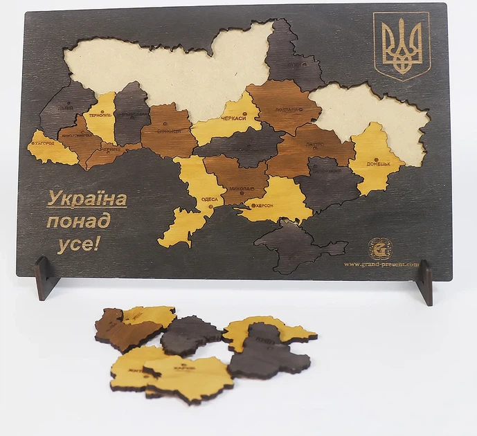 Пазл Карта Украины цветной 21*30 см 18 Гранд Презент 18 - Фото 6 Пазл Карта Украины цветной 21*30 см 18 Гранд Презент 18 - изображение 6