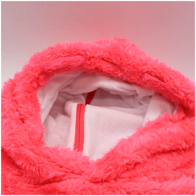 Толстовка плед с капюшоном для детей 60 см полиэстер 70% хлопок 30% Huggle Hoodie LS-101 - изображение 4