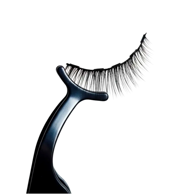 Магнитные ресницы многоразовые с подводкой и пинцетом 4 пары черные GlamLash LS-2577 - изображение 7