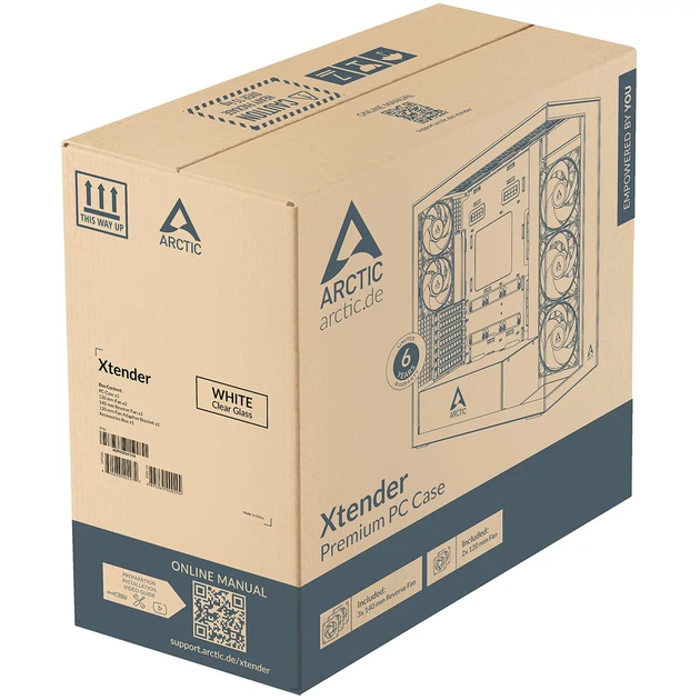 Корпус Arctic Xtender Clear Glass White (ACPCC00014A) - изображение 10