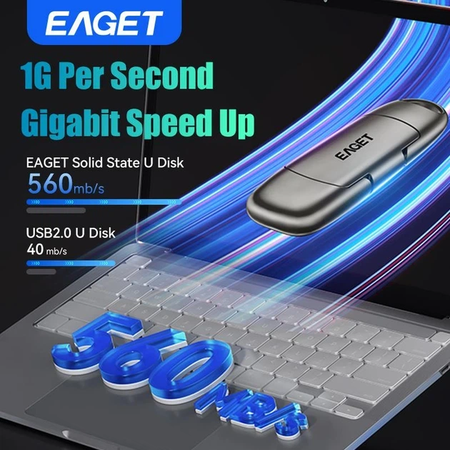 Флеш пам'ять USB EAGET SU50 128GB | Window To Go | USB 3.2 Gen1 (560Mb/s) - изображение 9