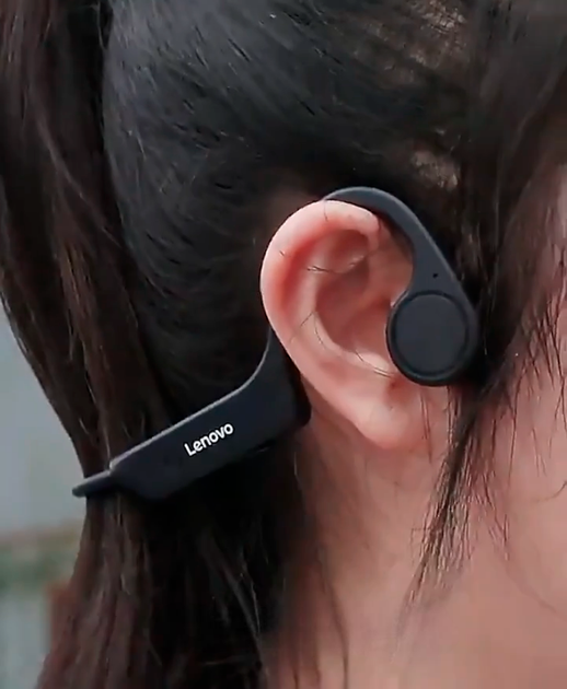 Костные наушники Lenovo Thinkplus X4 Bluetooth, беспроводная наушники с встроенным микрофоном, открытое ухо, до 7 часов работы + Подарок Кабель быстрой зарядки - изображение 6
