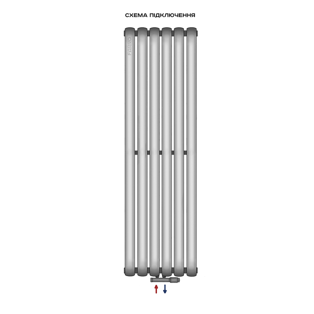 Дизайнерский радиатор Betatherm Metrum BM6 1800x465 вертикальный, черный - изображение 3