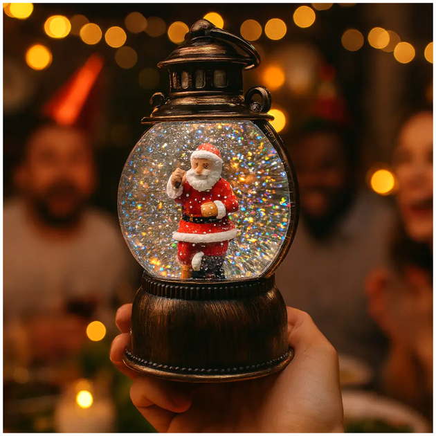 Светодиодный музыкальный снежный шар с LED подсветкой для дома 24 5×15×8 5 см бронзовый LS-2289 - изображение 3