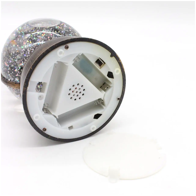 Светодиодный музыкальный снежный шар с LED подсветкой для дома 24 5×15×8 5 см бронзовый LS-2289 - изображение 9