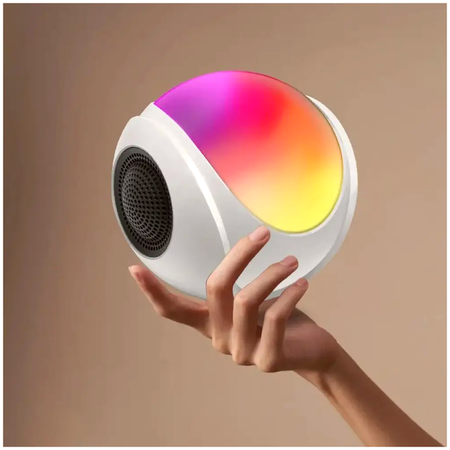 Ночник RGB LIGHT с Bluetooth колонкой и FM SD для дома 1 шт белый LS-837 - изображение 5