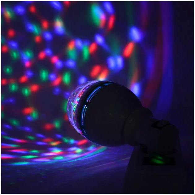 Светодиодная диско-лампа E27 3Вт RGB для дома 1 шт LS-2036 - изображение 9