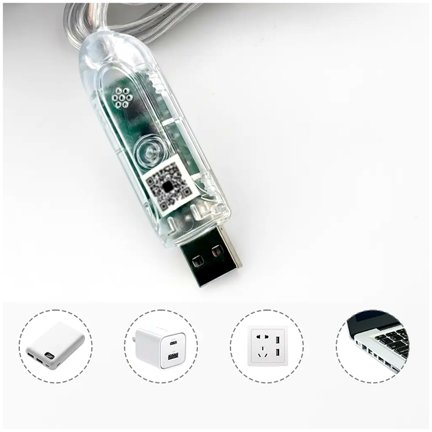 Светодиодная гирлянда штора 3х2м 400 LED для дома USB RGB LS-2788 - изображение 4