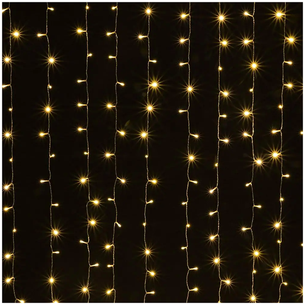 Гирлянда штора 240 LED 3х1,5 м для декора теплый свет LS-598 - изображение 8