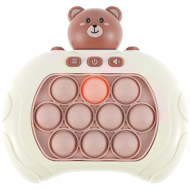 Игрушка антистресс Pop it PRO Bear с звуковыми эффектами для детей и взрослых 12.1 х 6 х 12.8 см коричневый LS-591 - изображение 3