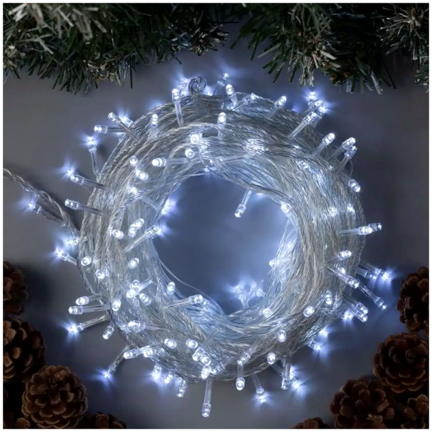 Гирлянда Нить 9м 100LED для дома холодный белый LS-603 - изображение 2
