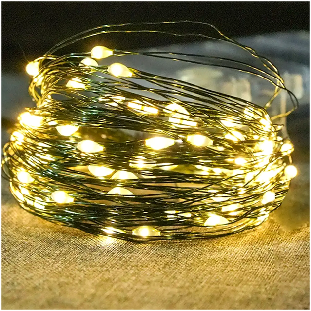 Гирлянда нить 30м 300 LED для дома и улицы теплый белый LS-1749 - изображение 10
