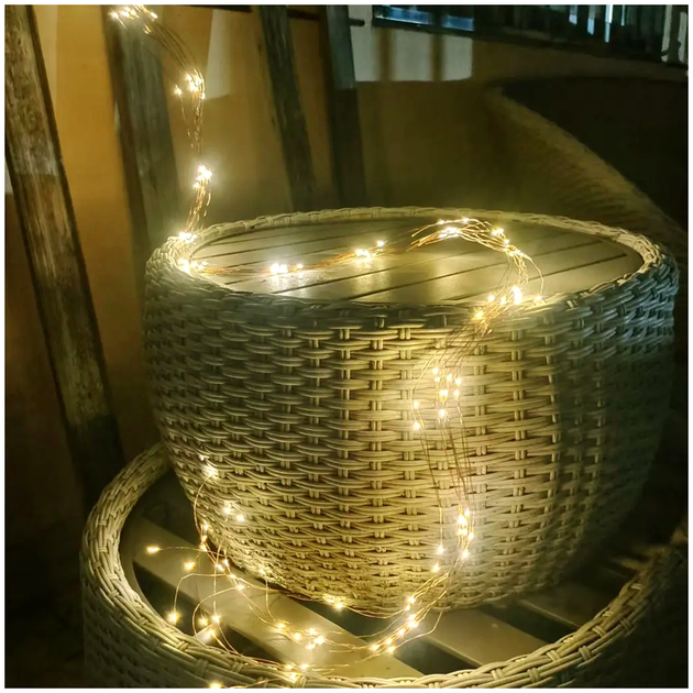 Світлодіодна гірлянда 200 LED 2 метри для дому тепле світло LS-371 - зображення 9