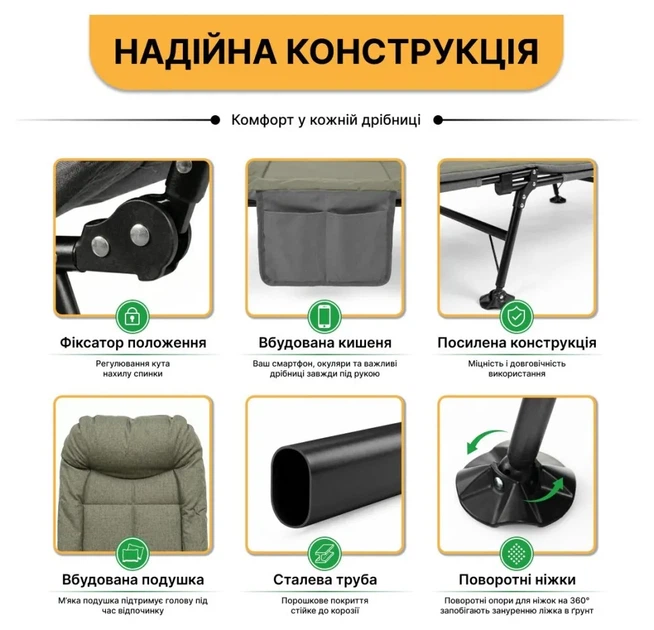 Розкладне ліжко (розкладачка) LEOBRO (FB-S17) (LEO_FB-S17) - изображение 8