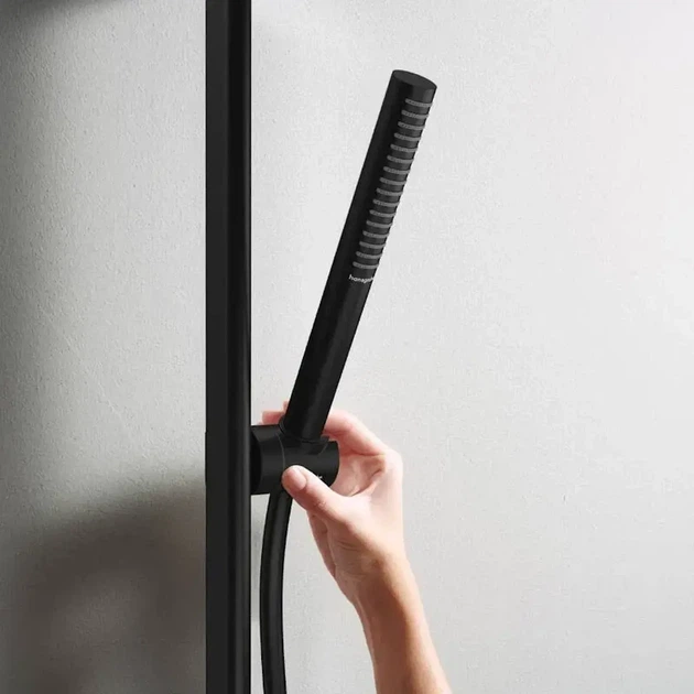 Лейка для душа Hansgrohe Pulsify S EcoSmart пластик, черный матовый (24125670) - изображение 4