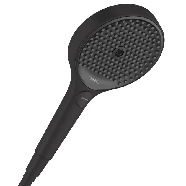 Лейка для душа Hansgrohe Rainfinity 130 3jet EcoSmart пластик, черный матовый (26865670) - Фото 1 Лейка для душа Hansgrohe Rainfinity 130 3jet EcoSmart пластик, черный матовый (26865670) - изображение 1