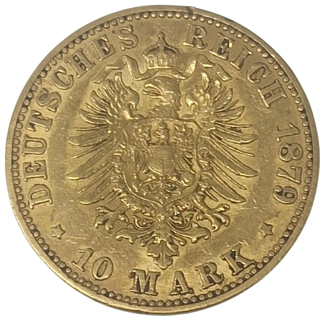 Колекційна золота монета "10 марок - Wilhelm І" 3,982 г 1874-1888 роки - Фото 2 Колекційна золота монета "10 марок - Wilhelm І" 3,982 г 1874-1888 роки - зображення 2