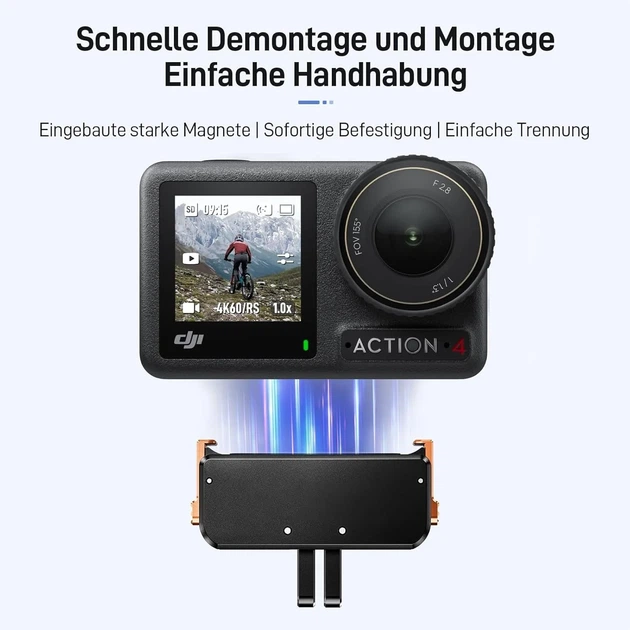 Магнитный держатель DJI для Osmo Action 5 Pro Черно-золотой (102112410) - изображение 2