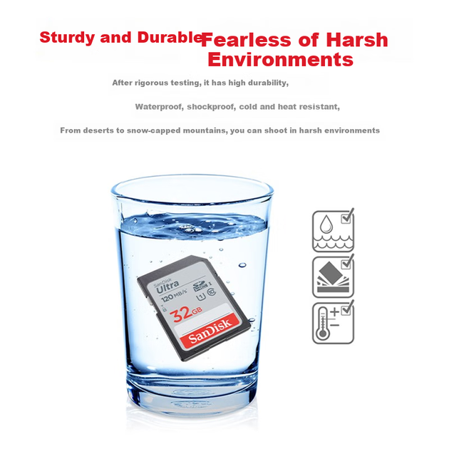Карта памяти SANDISK Ultra SDHC 32GB Class 10 UHS-I U1 V10 (SDSDUNC-032G-ZN6IN) - Фото 4 Карта памяти SANDISK Ultra SDHC 32GB Class 10 UHS-I U1 V10 (SDSDUNC-032G-ZN6IN) - изображение 4