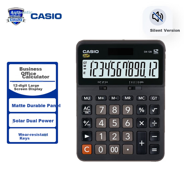 Калькулятор Casio DX-12B бизнес черный - изображение 4
