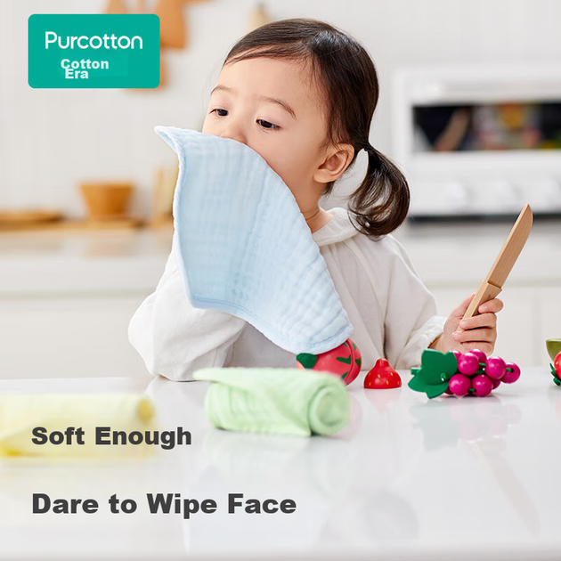 Полотенца PurCotton детские хлопковые, слюнявчики, набор 6 шт - Фото 4 Полотенца PurCotton детские хлопковые, слюнявчики, набор 6 шт - изображение 4