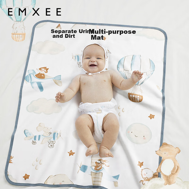 Простыня EMXEE для новорожденных водонепроницаемая моющаяся, 50x70см - Фото 4 Простыня EMXEE для новорожденных водонепроницаемая моющаяся, 50x70см - изображение 4