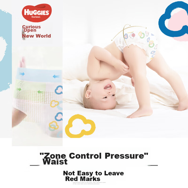 Подгузники Huggies Gold, размер M (6-11 кг), 62 шт, быстросохнущие - изображение 4