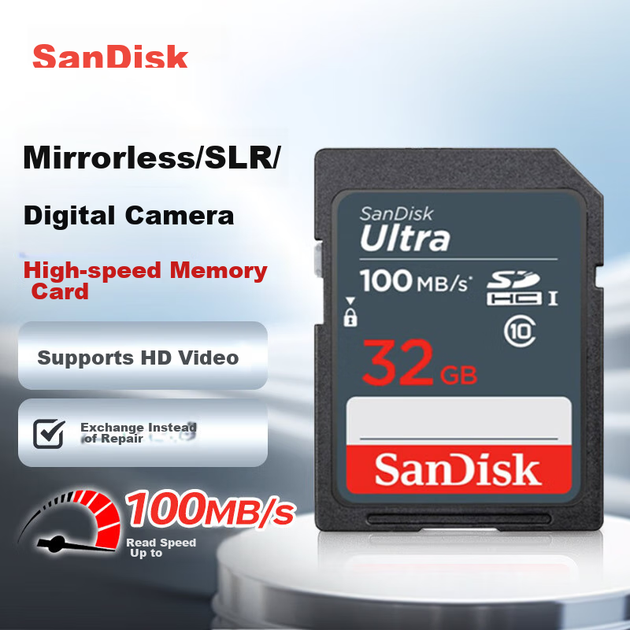 Карта памяти SANDISK Ultra SDHC 32GB Class 10 UHS-I U1 (SDSDUNB-032G-ZN3IN) - изображение 6