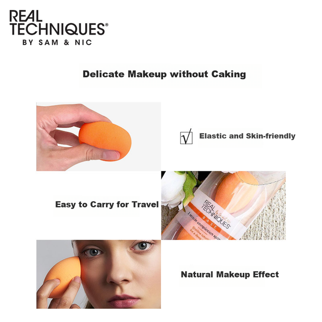 Губки для макіяжу Real Techniques Magic Blending Sponge, набір з 6 штук, багатофункціональні - изображение 6