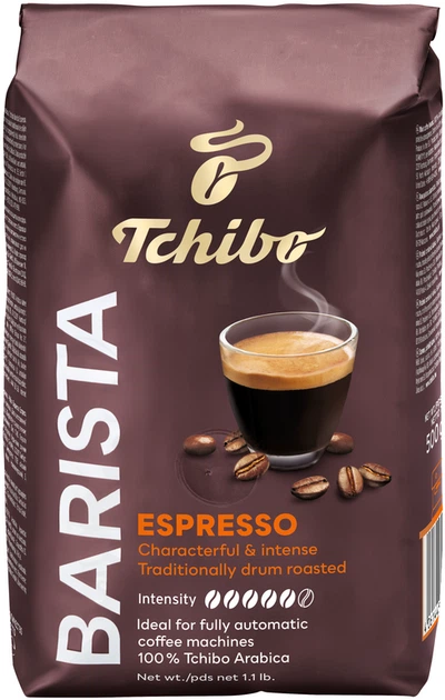 Кава в зернах Tchibo BARISTA Espresso 500 г - Фото 1 Кава в зернах Tchibo BARISTA Espresso 500 г - изображение 1