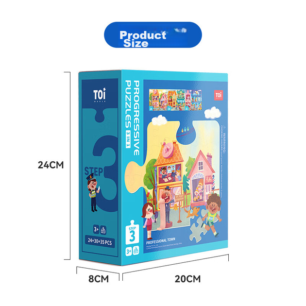Іграшка-головоломка TOI Advanced Early Education для дітей віком 3-6 років, паперовий подарунок на день народження для хлопчиків та дівчаток, 3-рівневий науковий буксир - изображение 12